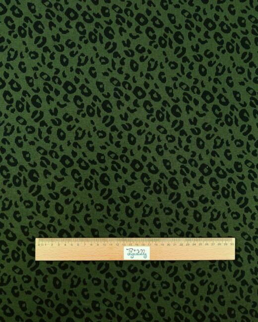 Bio Kuscheljacquard - Stoffonkel/Tigerlilly - Leo waldgrün