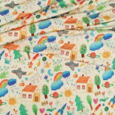 Wolle/Lyocell Biojersey - Kritzel Kratzel