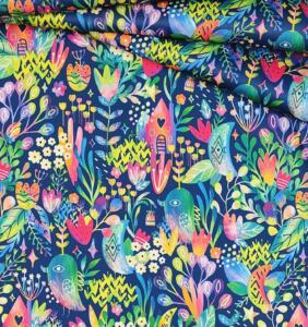 40cm Reststück: PUL Stoff bedruckt - Tigerlilly EP - Elfengarten