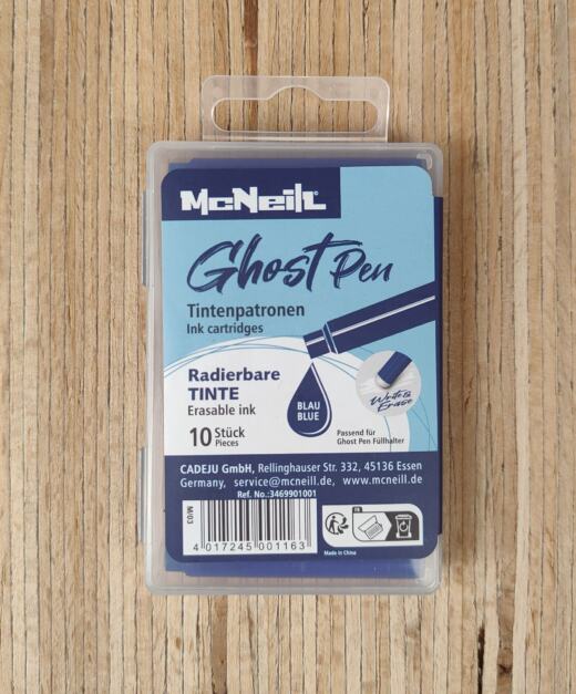 10er Pack McNeill Tintenpatronen (radierbare Tinte) - blau