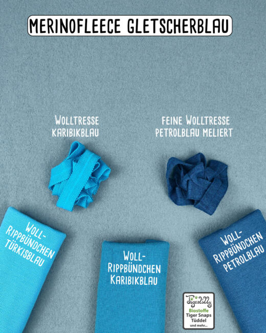 Bio Merinofleece - gletscherblau