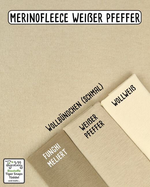 Bio Merinofleece - weißer Pfeffer