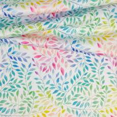 PUL Stoff bedruckt - Tigerlilly EP - Rainbow Leaves