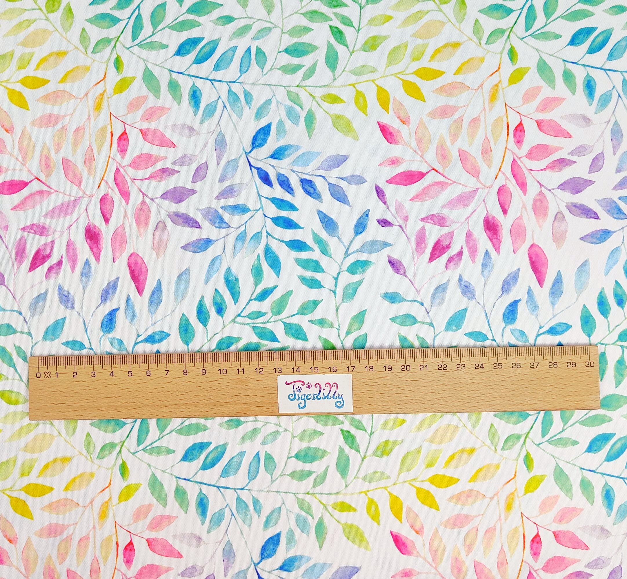 PUL Stoff bedruckt - Tigerlilly EP - Rainbow Leaves – Bild 2