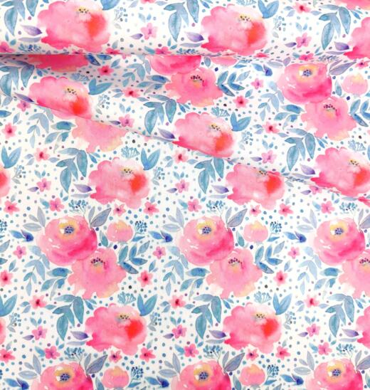 PUL Stoff bedruckt - wild flowers