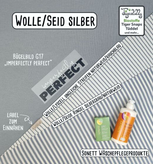 Wolle/Seide Biojersey - silber