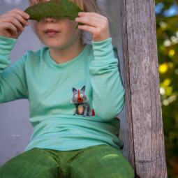 Wolle/Seide Biojersey - mint – Bild 3