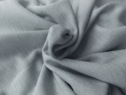 Wolle/Seide Biojersey - silber