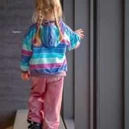Bio Sommersweat - Tigerlilly - Blockstreifen Lilla – Bild 5