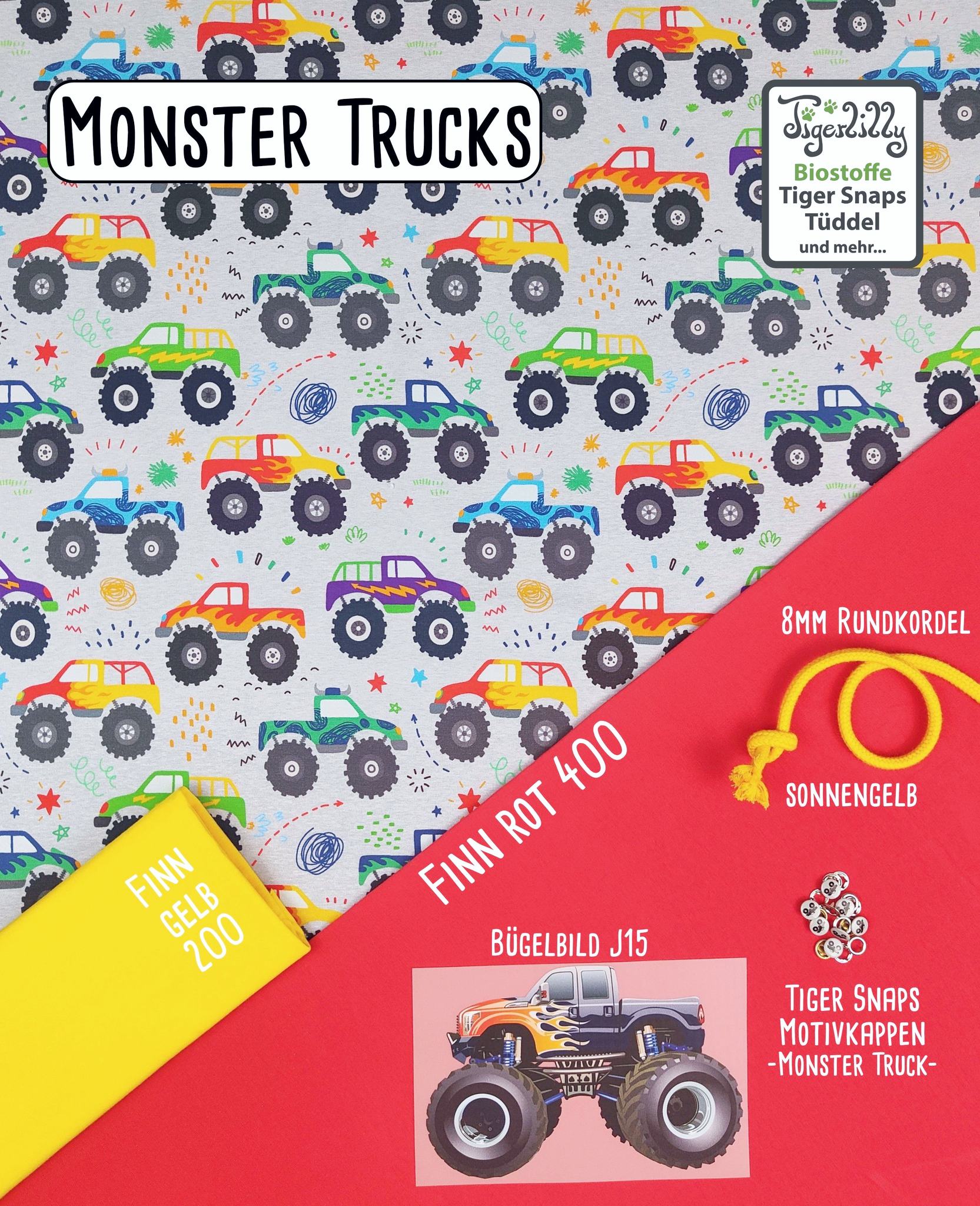 Bio Sommersweat - Tigerlilly - Monster Trucks – Bild 9