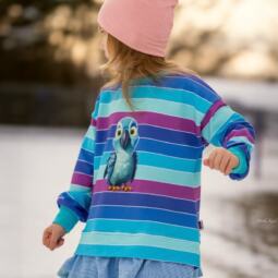 Bio Sommersweat - Tigerlilly - Blockstreifen Lilla – Bild 3