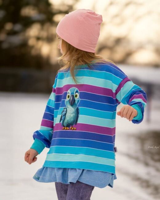 Bio Sommersweat - Tigerlilly - Blockstreifen Lilla