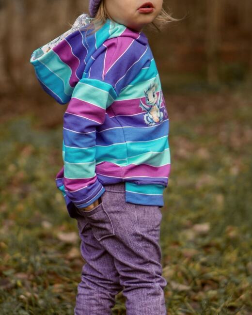 Bio Sommersweat - Tigerlilly - Blockstreifen Lilla