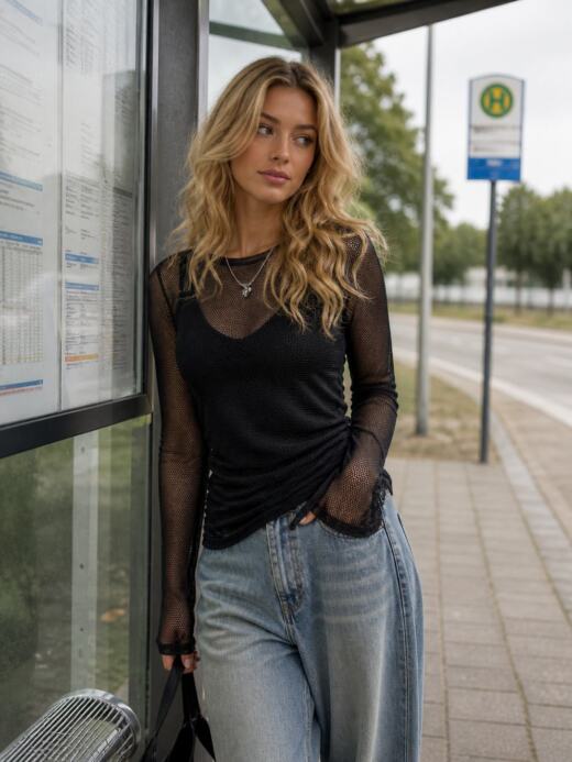 Netzfutter Mesh - schwarz