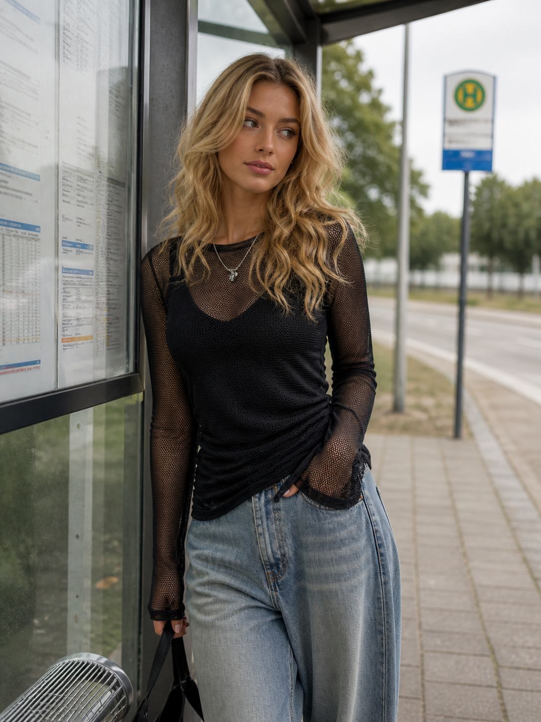 Meshfutter Longsleeve schwarz 2
