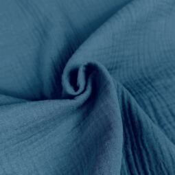 Bio Musselin - jeansblau 012