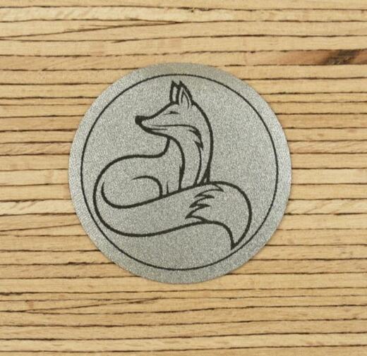 Ein Label zum Aufnähen - Fuchs reflektierend (3M™ Scotchlite™)