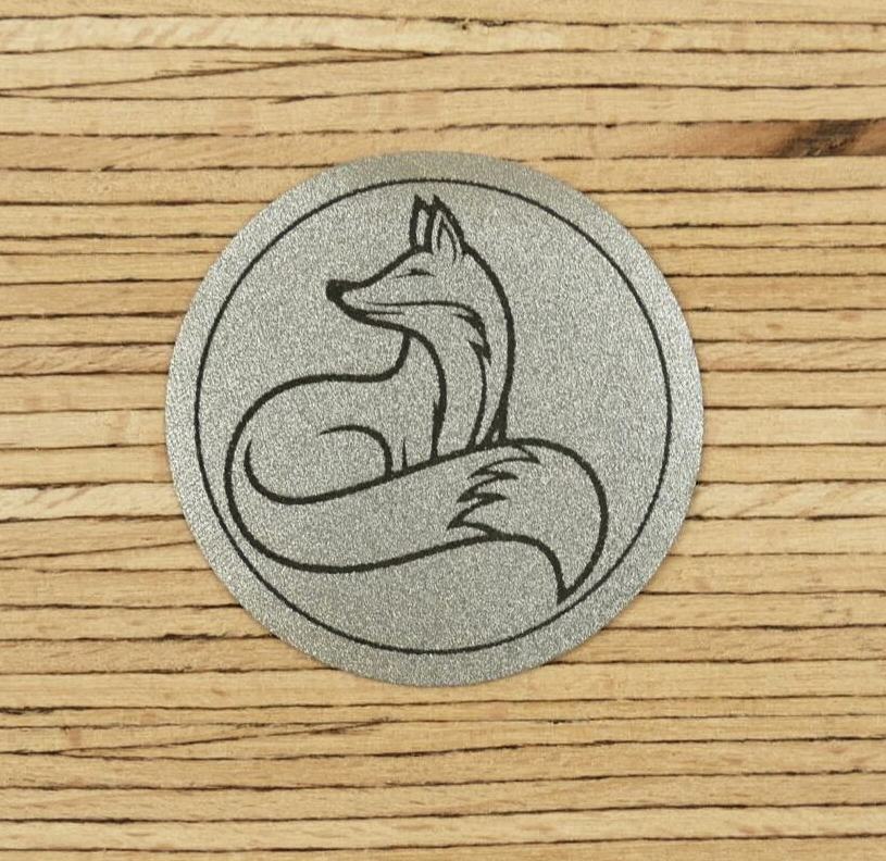 Ein Label zum Aufnähen - Fuchs reflektierend (3M™ Scotchlite™) – Bild 1