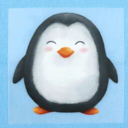 DTF Bügelbild I14 - Tigerlilly EP - Pinguin (ca. 10,5 x 10cm)