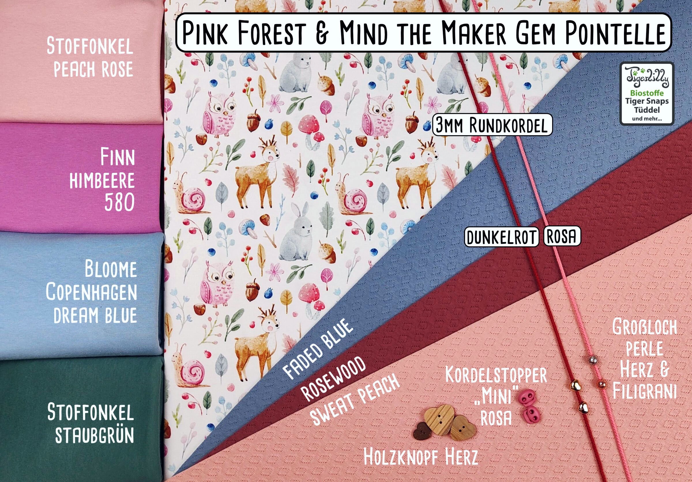 Biojersey - Tigerlilly - Pink Forest – Bild 3