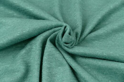 65cm Reststück: Wolle/Hanf Biojersey uni - dusty mint