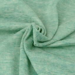 85cm Reststück: Miniminiminiringel dusty mint/naturweiß