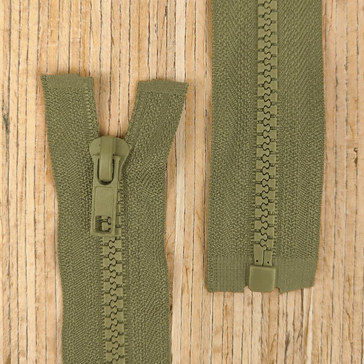 Jacken Reißverschluss teilbar 40cm - khaki 263 – Bild 1