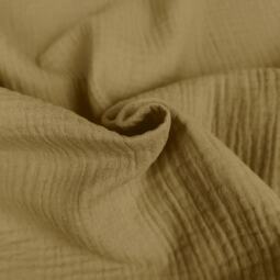 Bio Musselin - dunkles beige 009