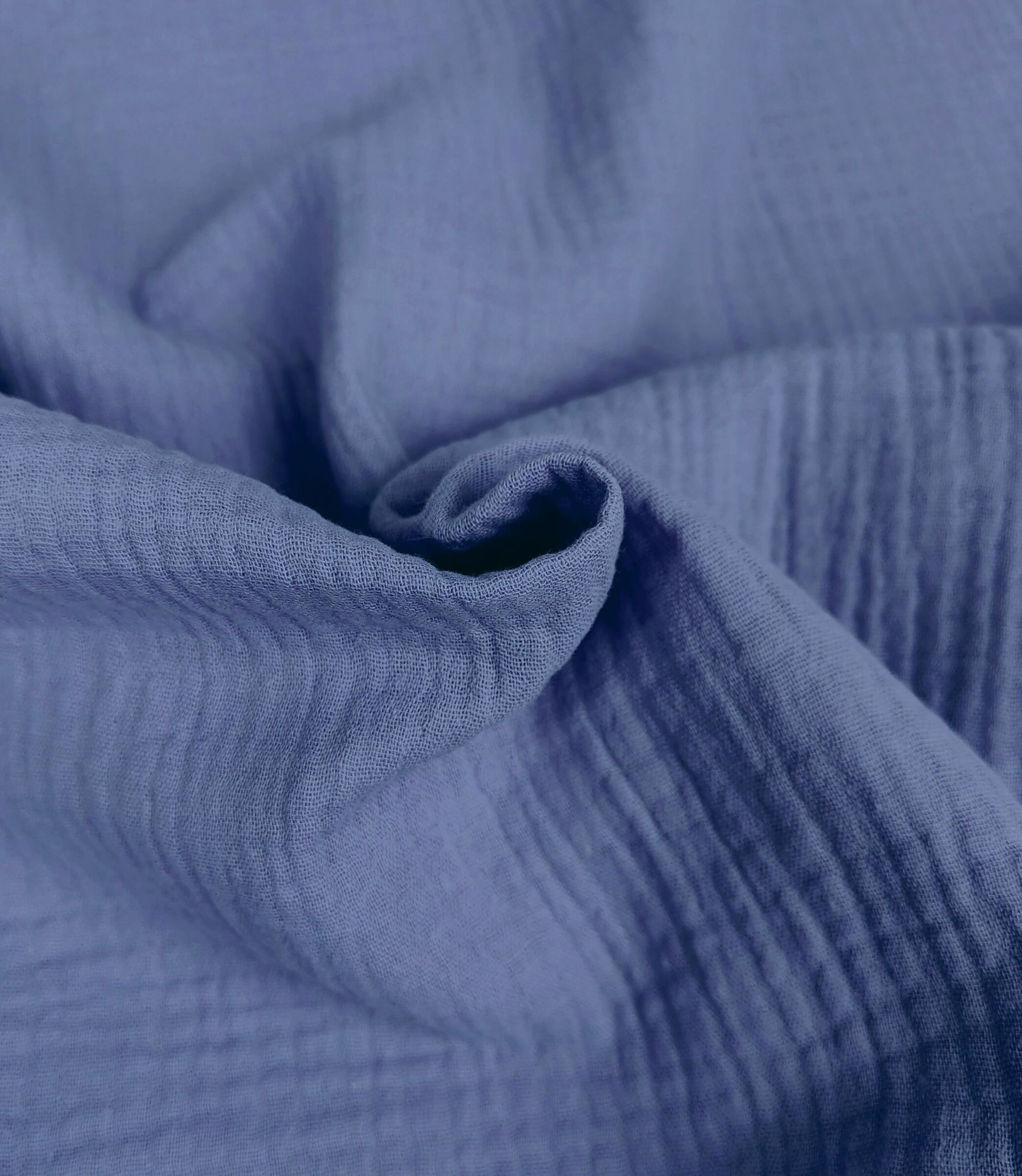 Bio Musselin - dusty blue 078 – Bild 1