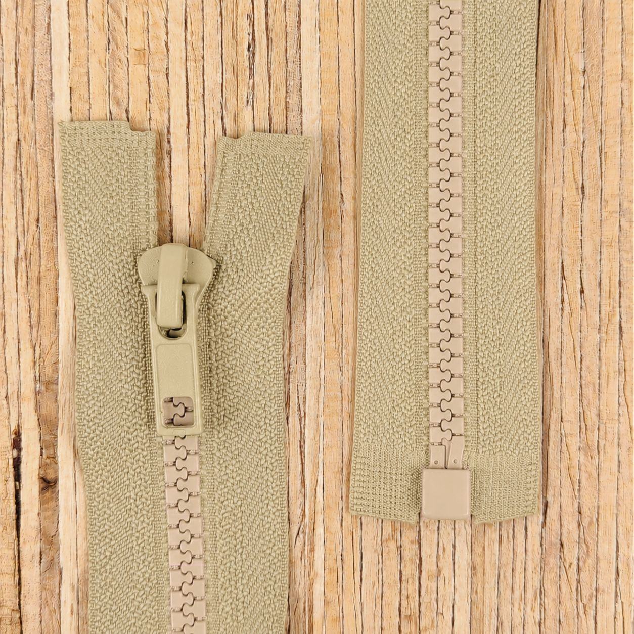 Jacken Reißverschluss teilbar 70cm - beige 308 – Bild 1