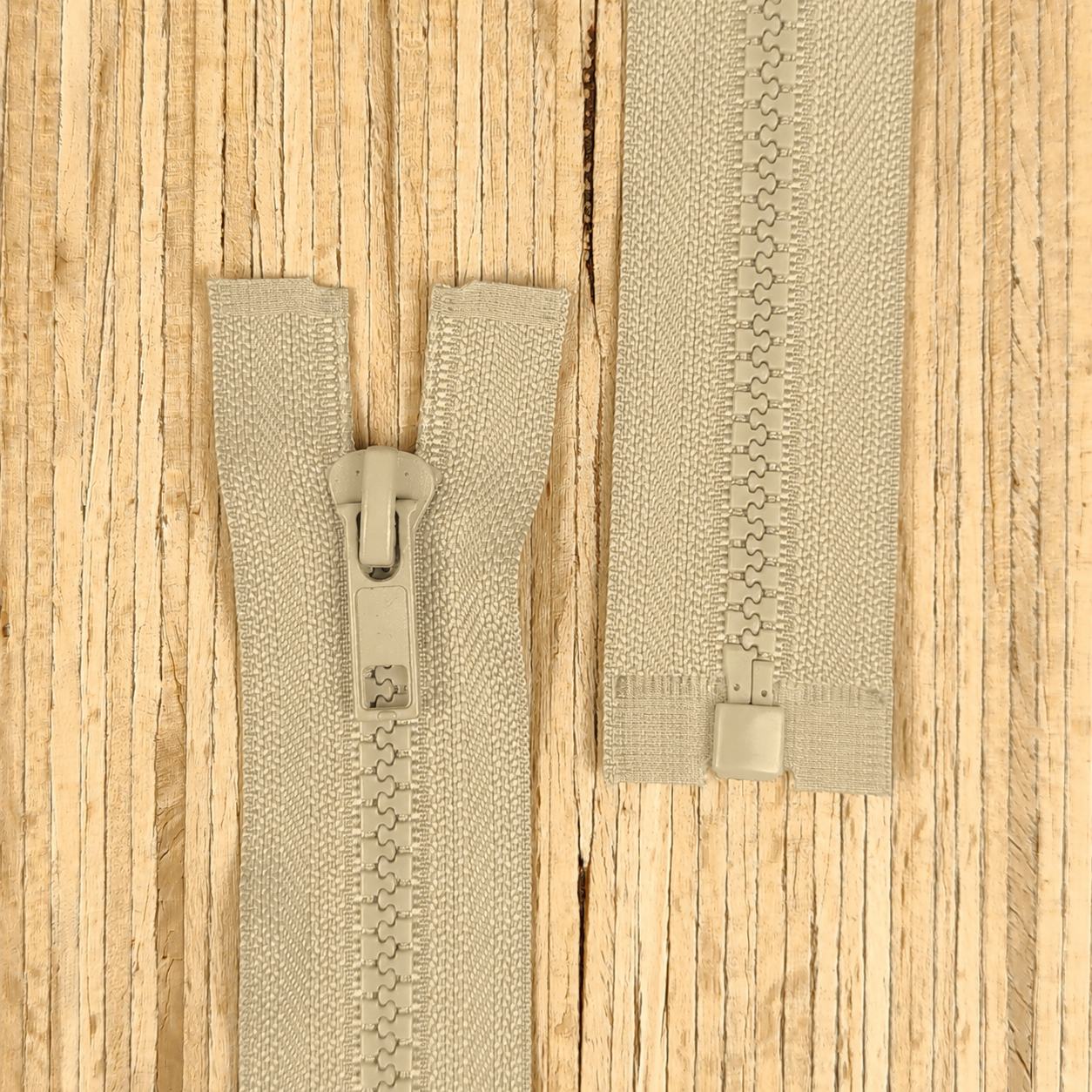 Jacken Reißverschluss teilbar 55cm - beige 308 – Bild 1