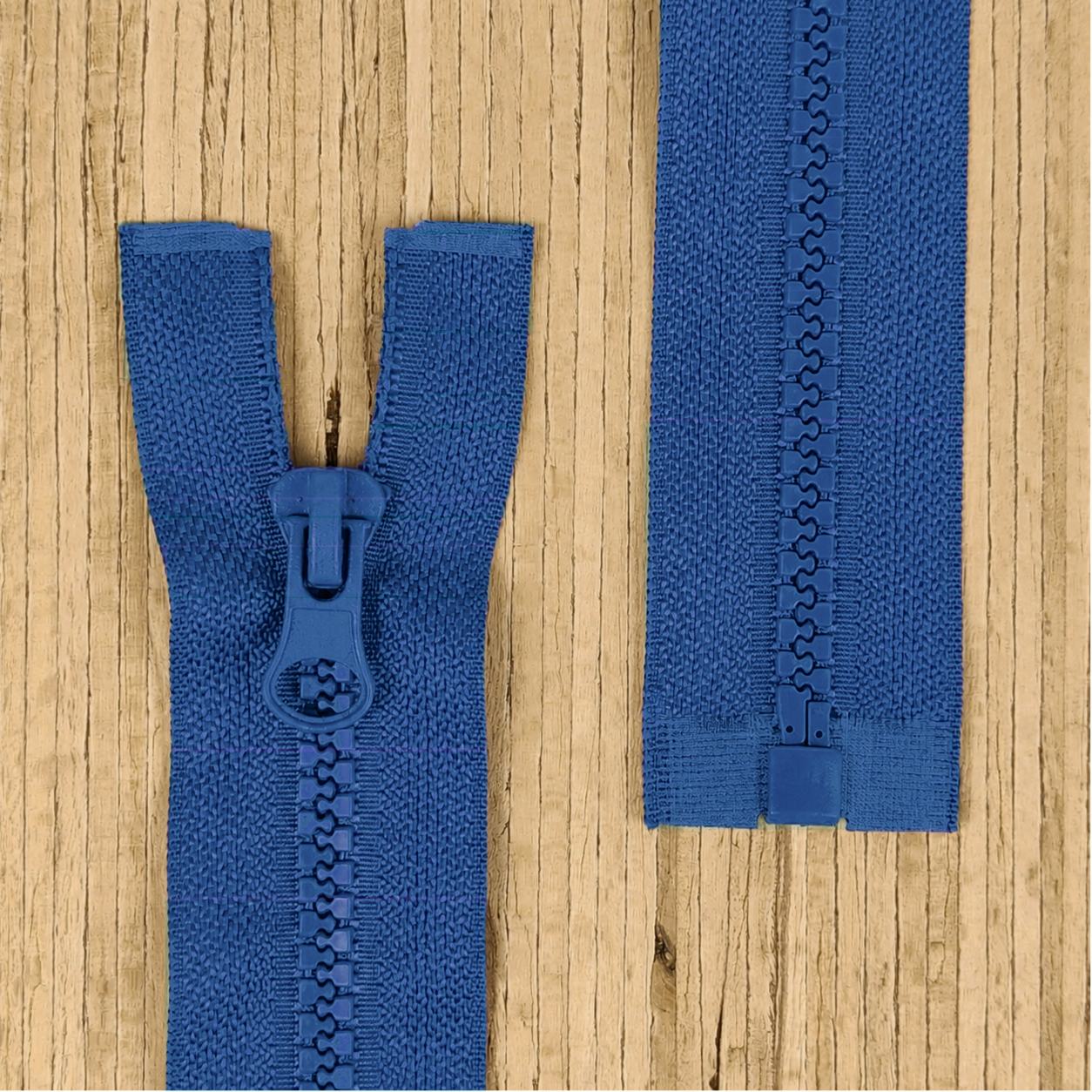 Jacken Reißverschluss teilbar 70cm - blau (Abverkauf) – Bild 1