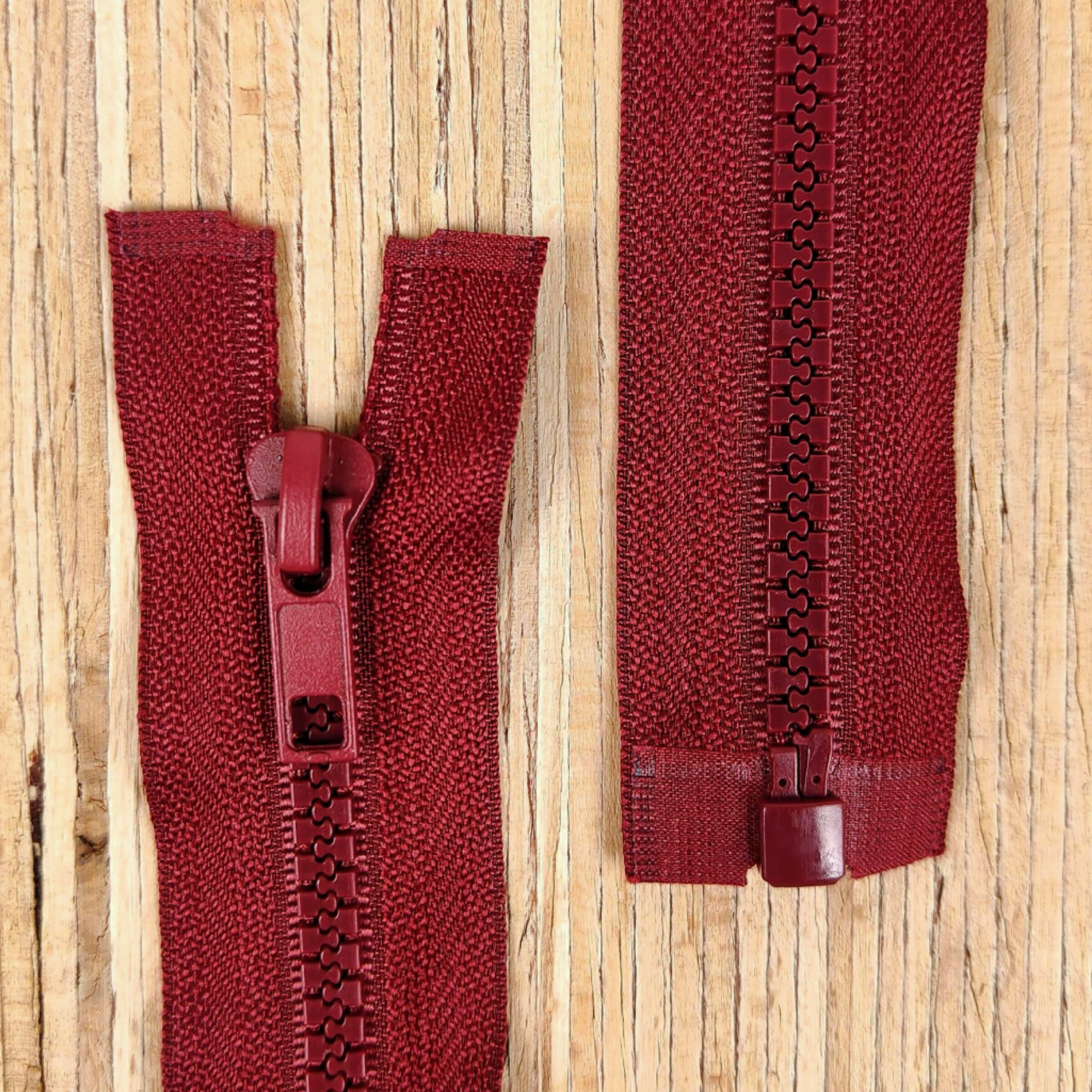 Jacken Reißverschluss teilbar 45cm - bordeaux 178 – Bild 1