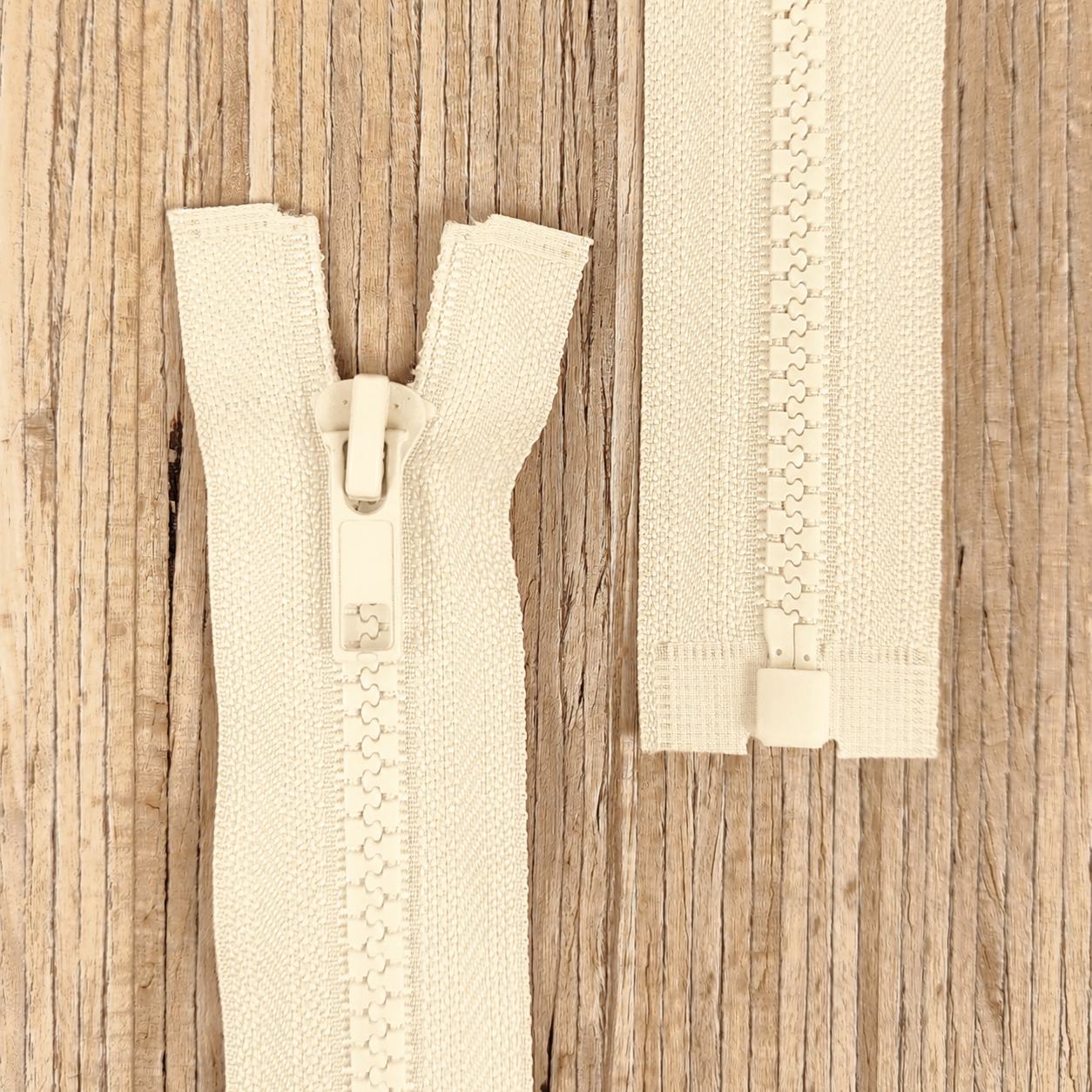 Jacken Reißverschluss teilbar 65cm - creme 306 – Bild 1