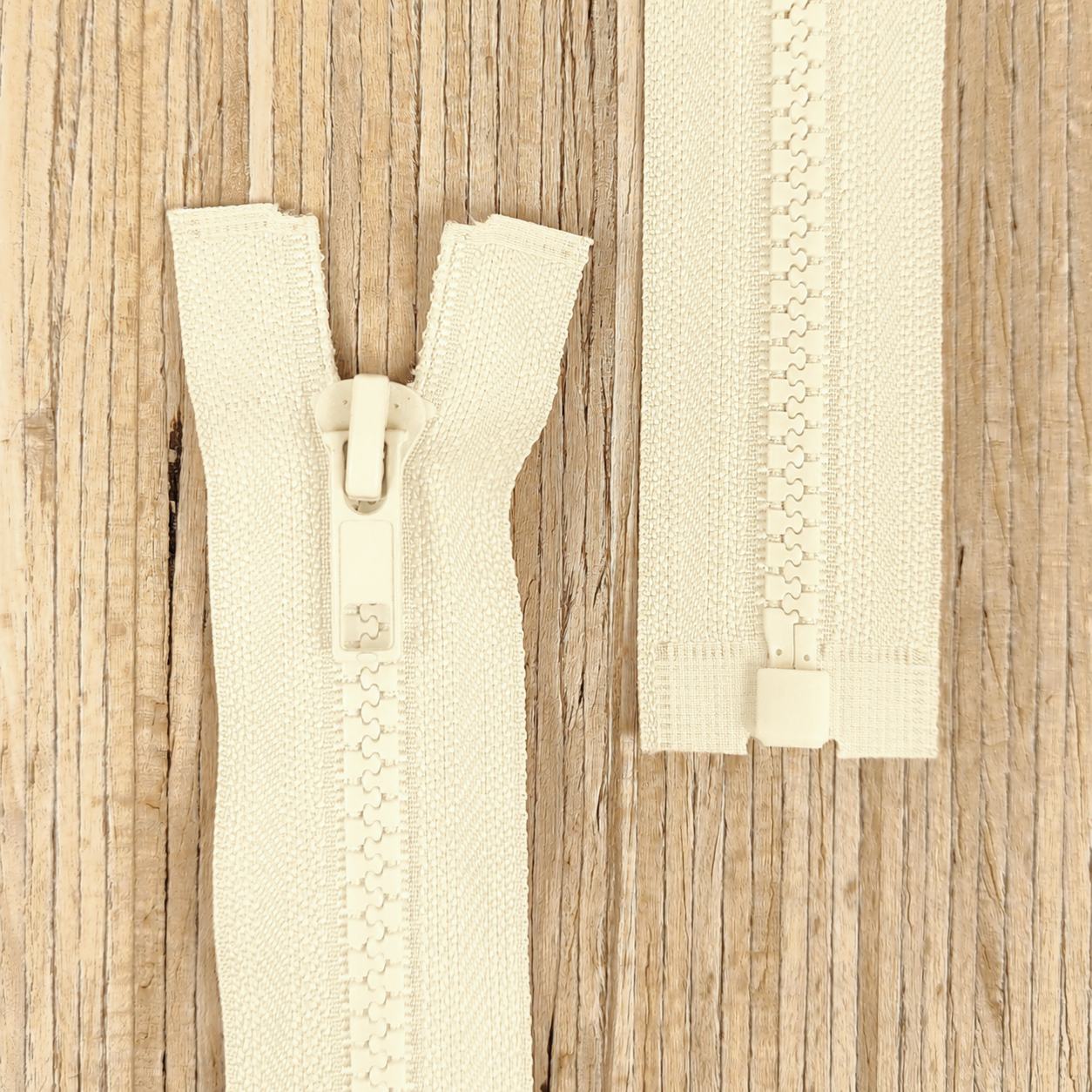 Jacken Reißverschluss teilbar 40cm - creme 306 – Bild 1