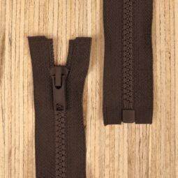 Jacken Reißverschluss teilbar 90cm - dunkelbraun (Abverkauf)
