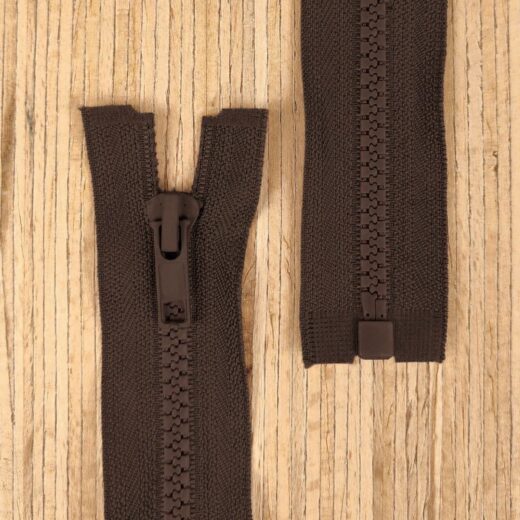 Jacken Reißverschluss teilbar 70cm - dunkelbraun (Abverkauf)