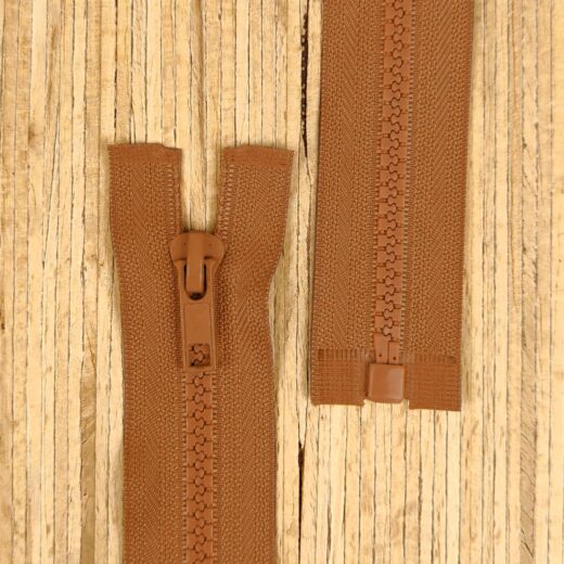 Jacken Reißverschluss teilbar 60cm - fuchsbraun (Abverkauf)