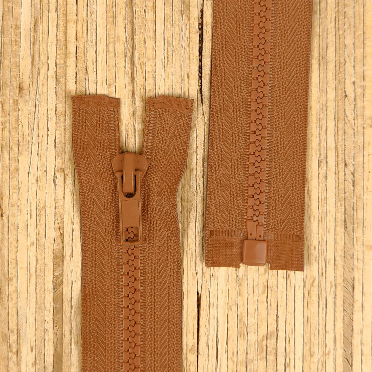 Jacken Reißverschluss teilbar 60cm - fuchsbraun (Abverkauf) – Bild 1