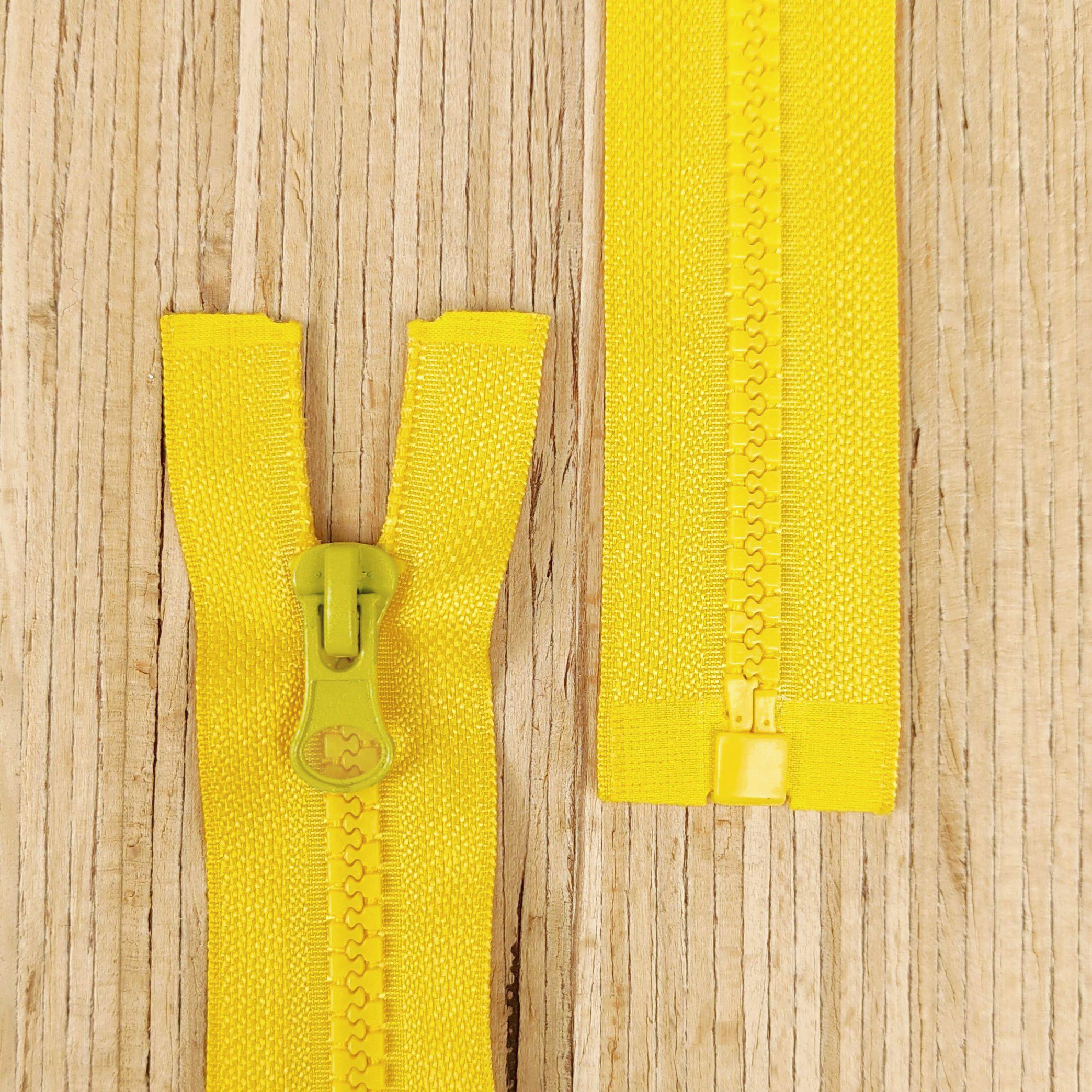 Jacken Reißverschluss teilbar 60cm - gelb (abverkauf) – Bild 1