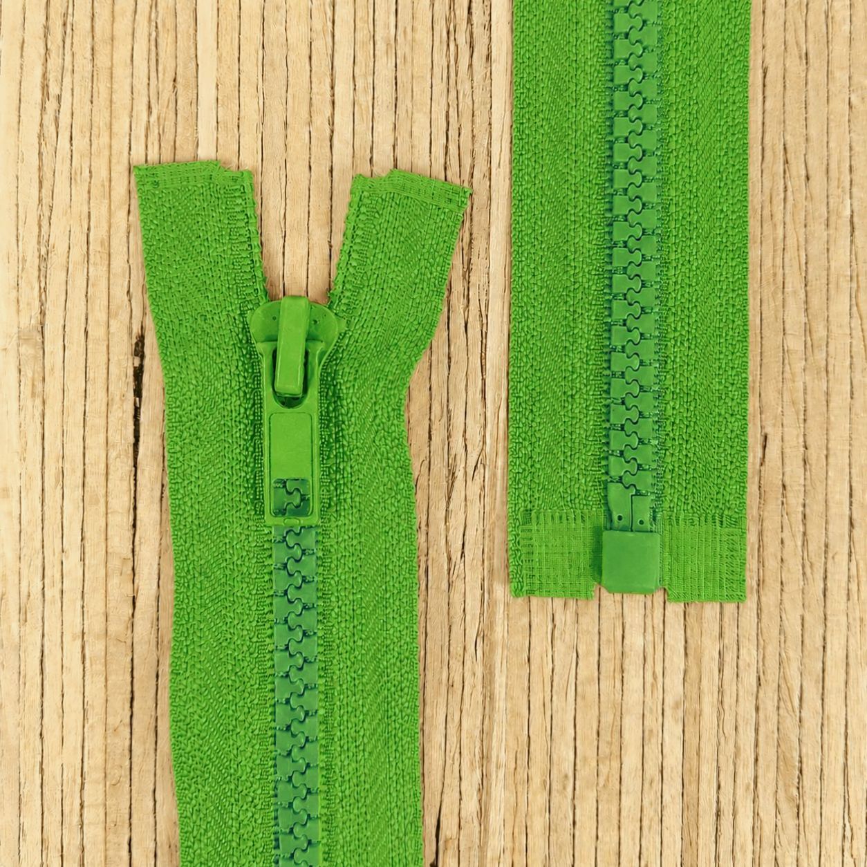 Jacken Reißverschluss teilbar 60cm - grün (Abverkauf) – Bild 1