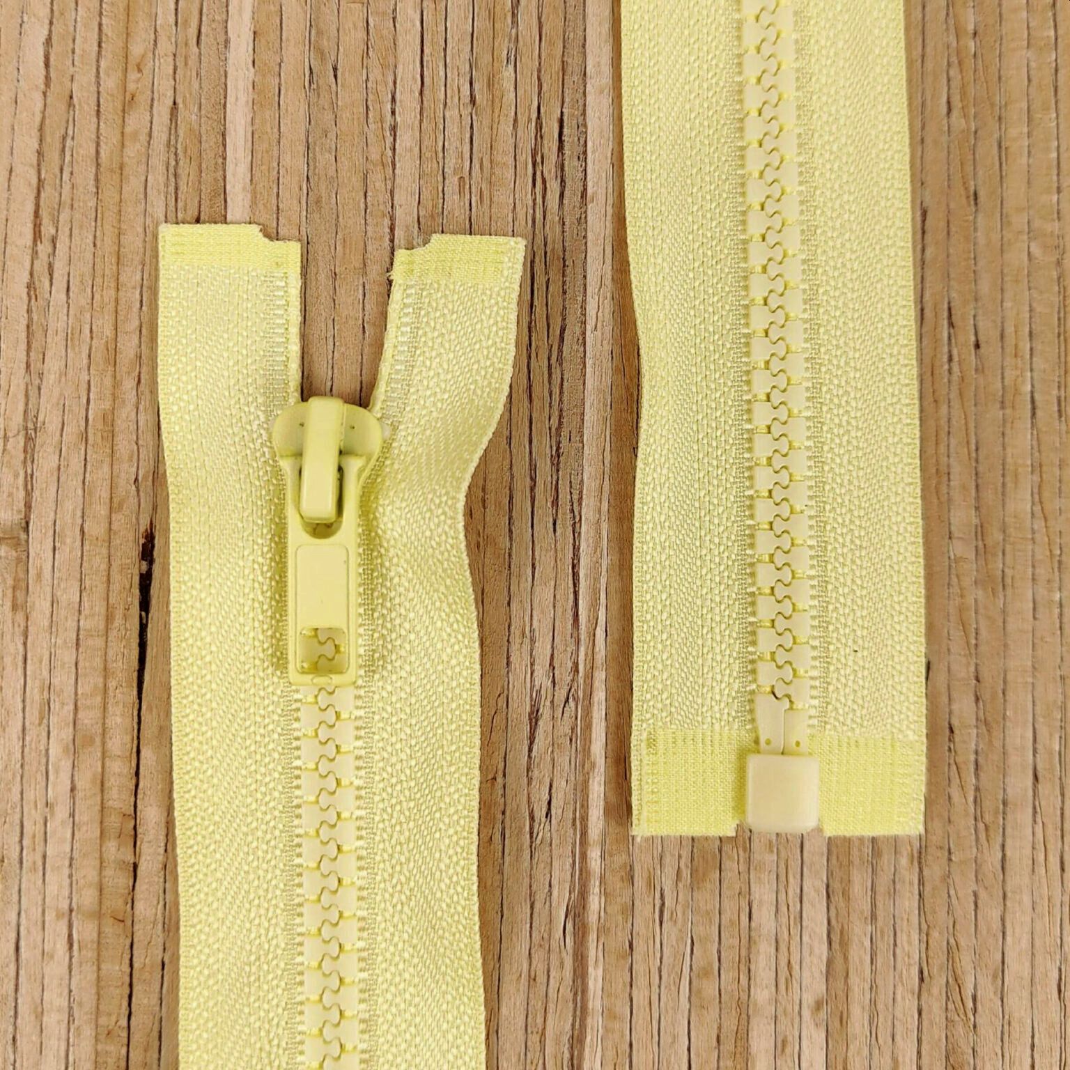 Jacken Reißverschluss teilbar 40cm - hellgelb 108 – Bild 1
