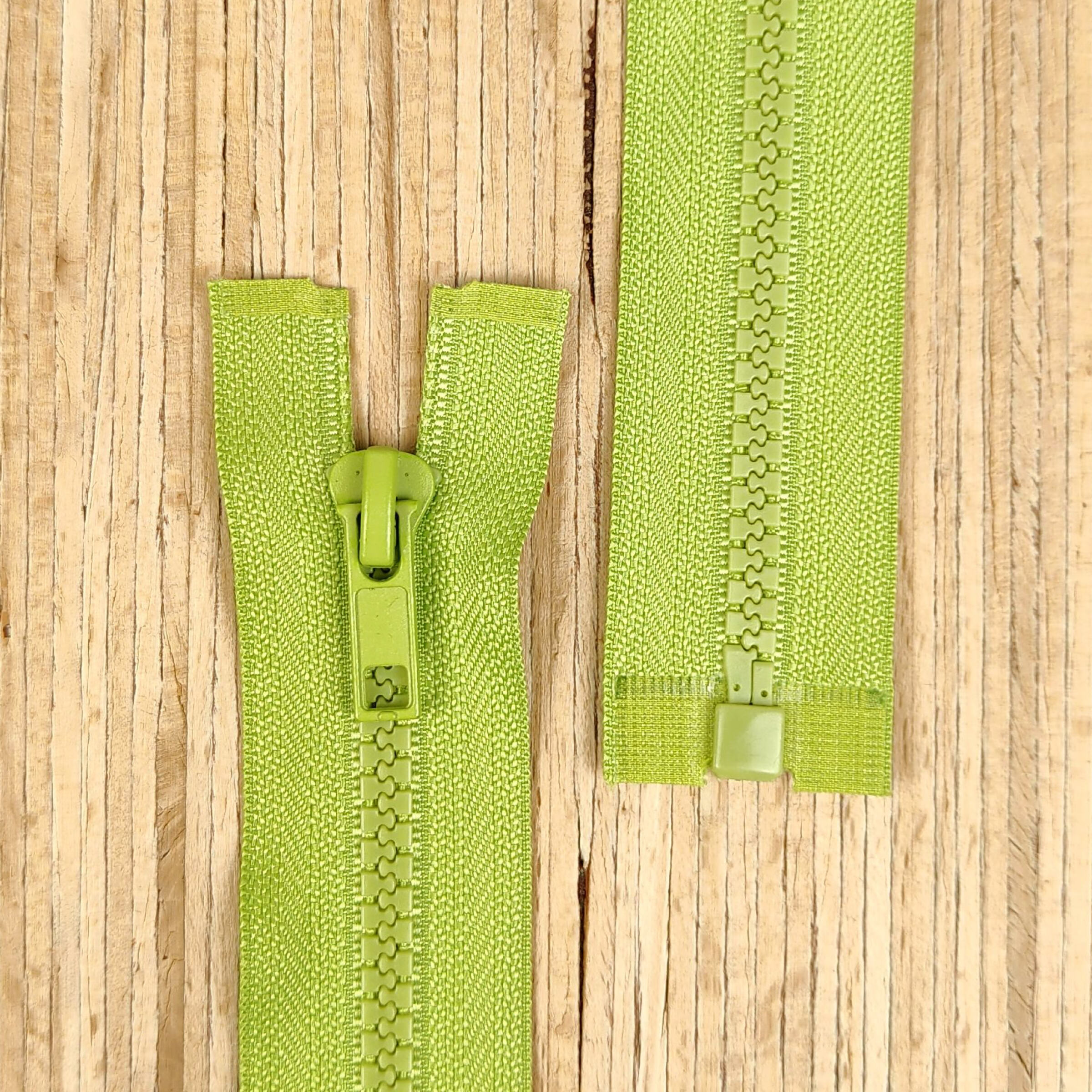 Jacken Reißverschluss teilbar 45cm - hellgrün 234 – Bild 1