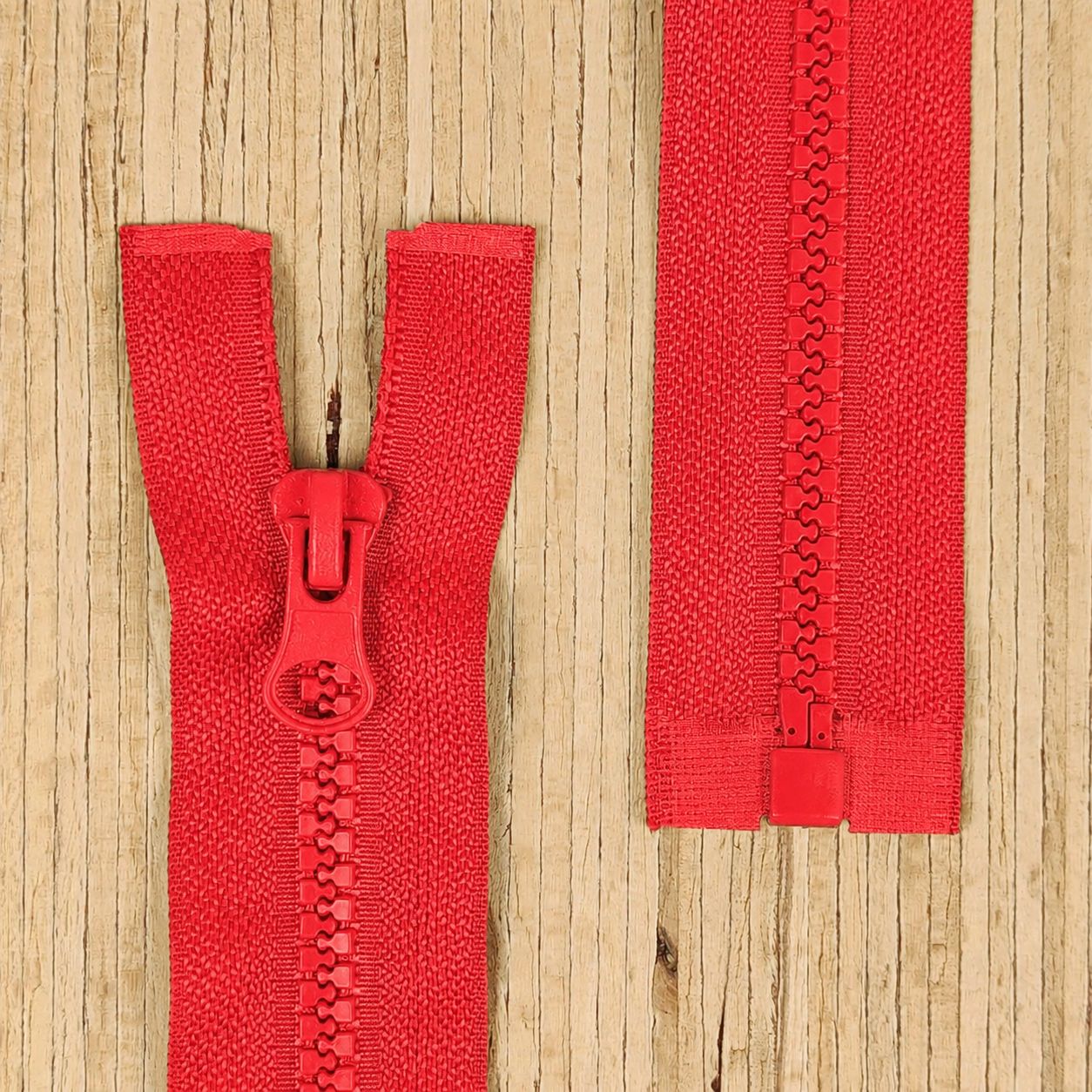 Jacken Reißverschluss teilbar 65cm - hellrot (Abverkauf) – Bild 1