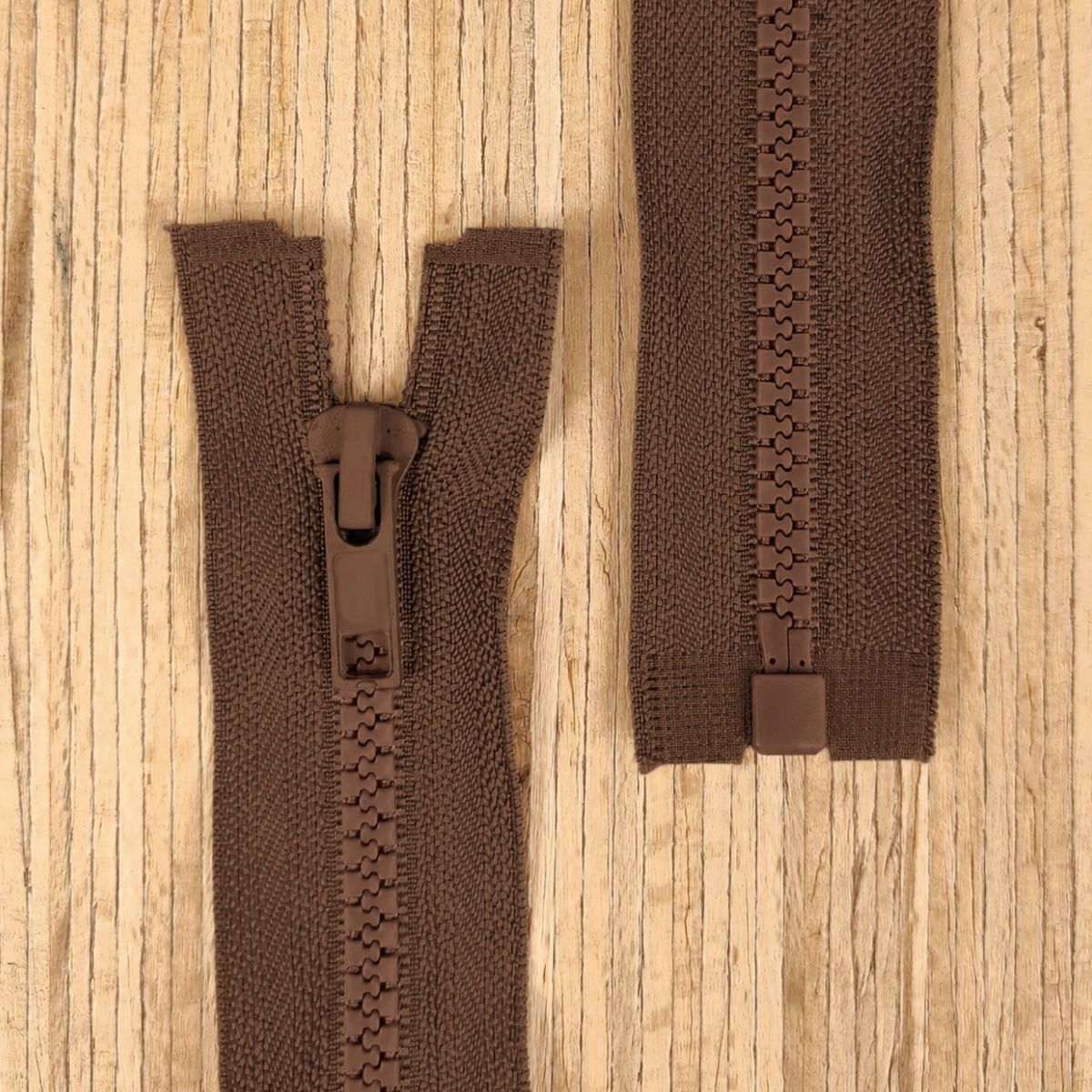 Jacken Reißverschluss teilbar 60cm - kakao 299 – Bild 1