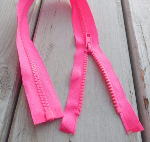 Jacken Reißverschluss teilbar 30cm - neonpink (Abverkauf)