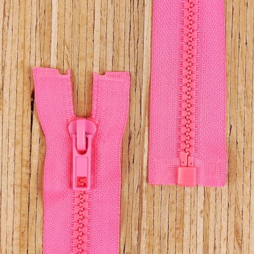 Jacken Reißverschluss teilbar 70cm - neonpink (Abverkauf)