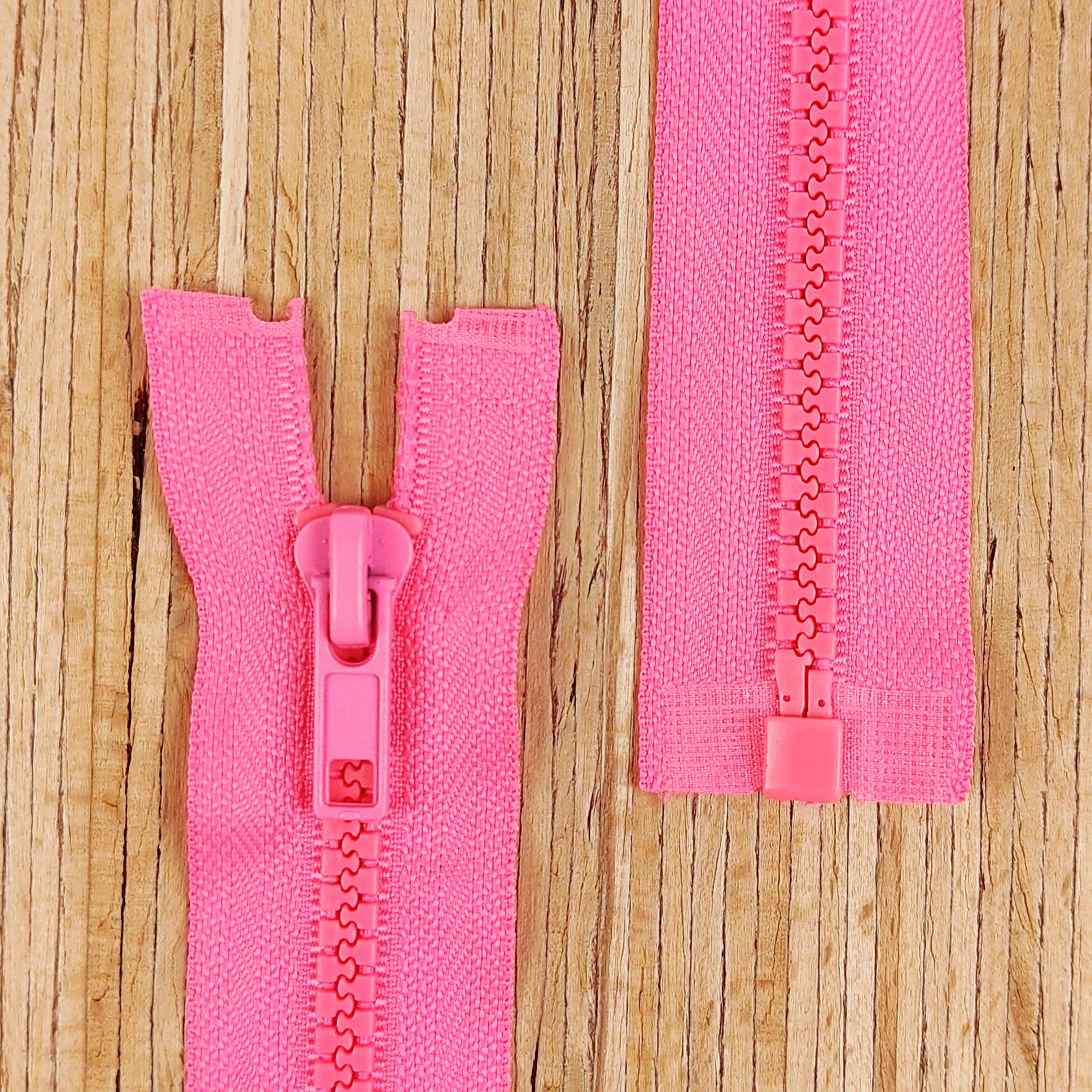 Jacken Reißverschluss teilbar 70cm - neonpink (Abverkauf) – Bild 1