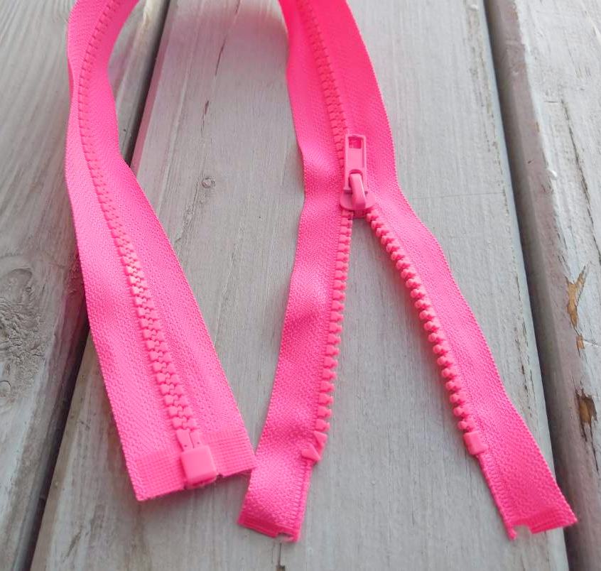 Jacken Reißverschluss teilbar 30cm - neonpink (Abverkauf) – Bild 1