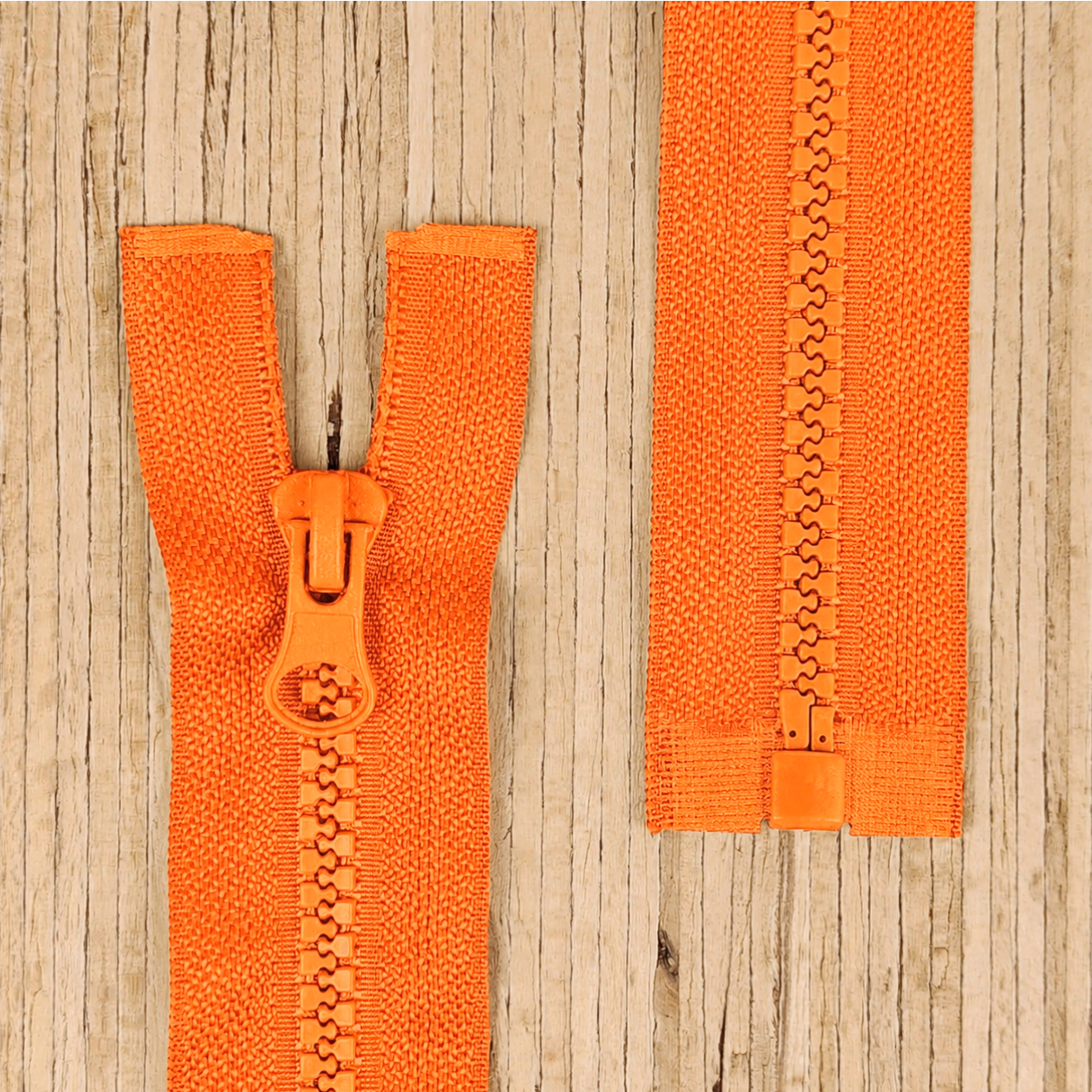 Jacken Reißverschluss teilbar 60cm - orange (Abverkauf) – Bild 1